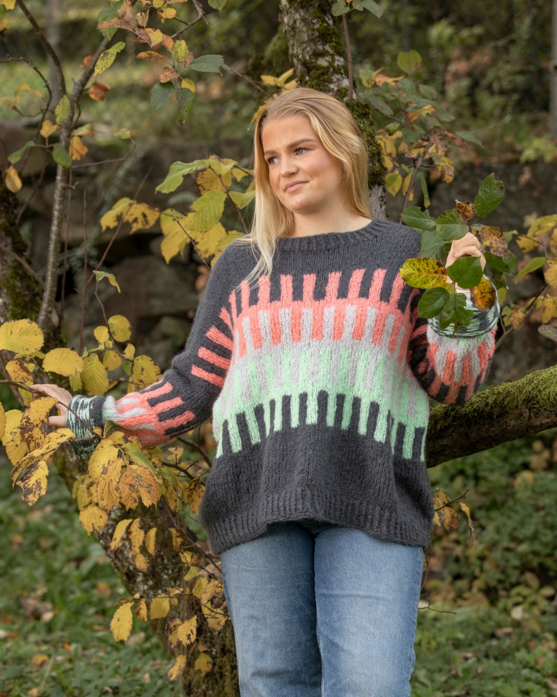 Stilig genser i Deilig designet av Nina Birkeland.